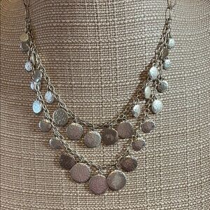 Talbots Elegant Silver Layered Necklace